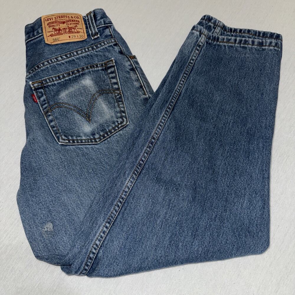 Vtg Levi’s 560 Comfort Fit Jeans Men’s 29x30 Baggy loose Nice Fade